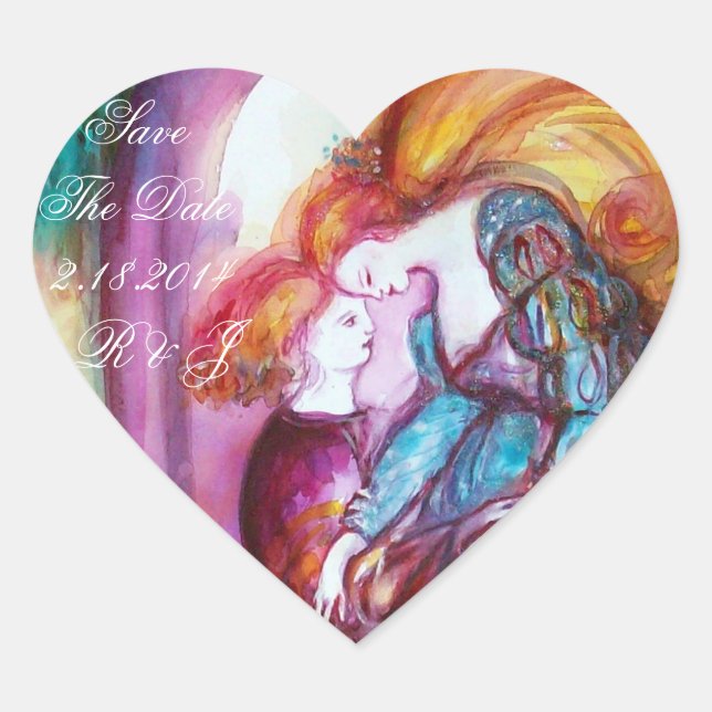 ROMEO AND JULIET / Save the Date Heart Heart Sticker (Front)