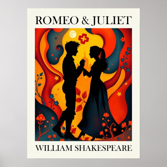 Romeo and Juliet Shakespeare Matisse Inspired Poster (Front)