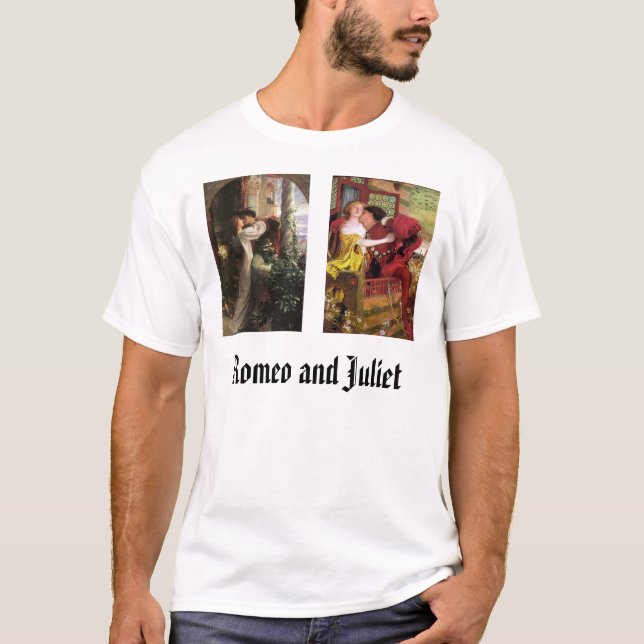 Romeo-Juilet-L, Brown.Romeo, Romeo and Juliet T-Shirt (Front)
