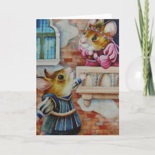 Romeo & Juliet Field Mice Watercolor Art Card