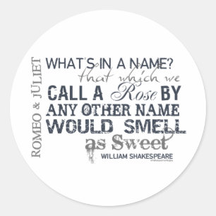 Romeo & Juliet Name Quote Classic Round Sticker