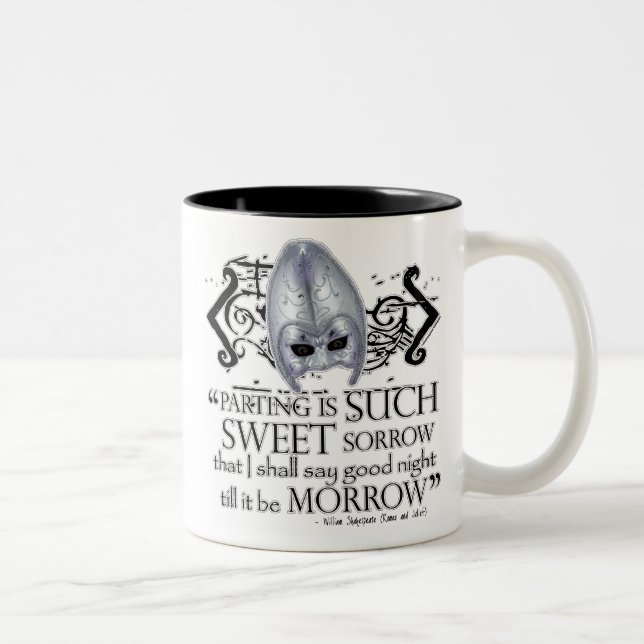Romeo & Juliet Quote Two-Tone Coffee Mug (Right)