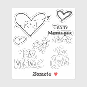 Romeo + Juliet sticker sheet