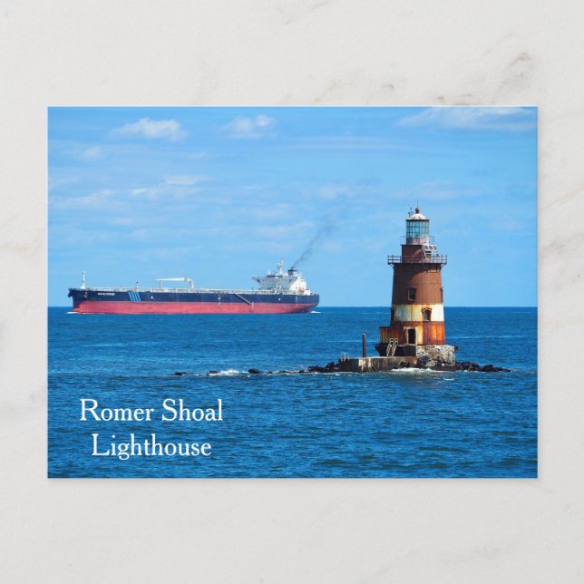 Romer Shoal Lighthouse Guardian of New York Harbor Postcard (Front)