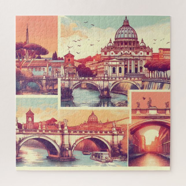 Rome's Historical Charm: Vatican City Perspective Jigsaw Puzzle (Vertical)