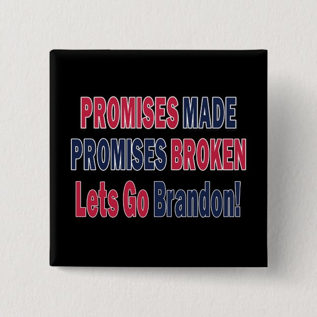 romises Mpromises Broken 15 Cm Square Badge (Front)