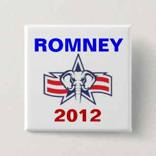 ROMNEY 2012 15 CM SQUARE BADGE