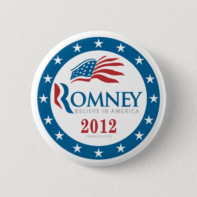 Romney 2012 6 cm round badge (Front)