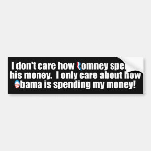 Romney - 2012 - Anti Obama Spending Bumper Sticker