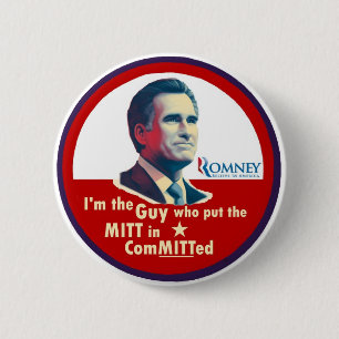 Romney 2012: ComMITTed 6 Cm Round Badge