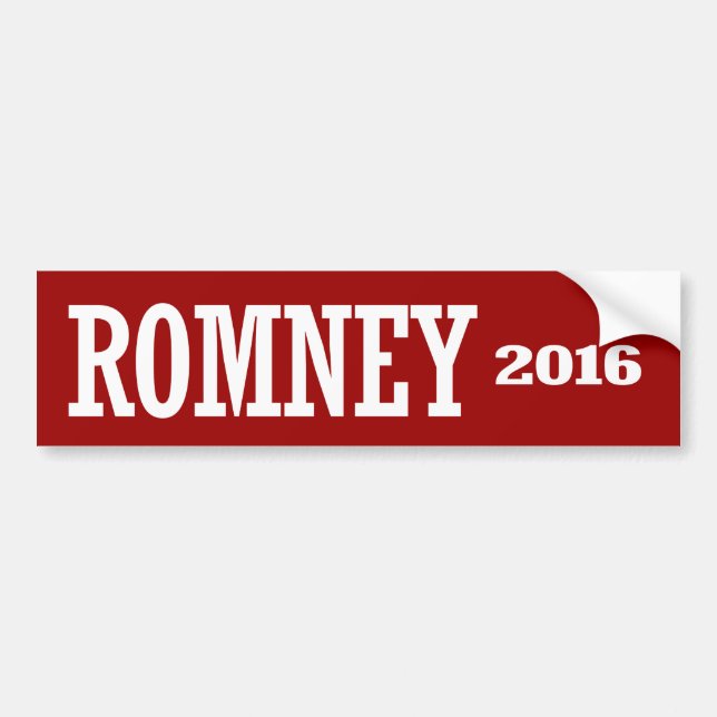 ROMNEY 2016 BUMPER STICKER (Front)