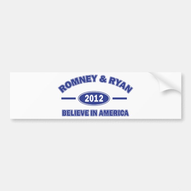 Romney And Ryan 2012 Bumper Sticker (Front)