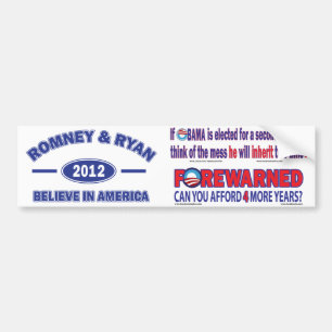Romney And Ryan 2012 Bumper Sticker