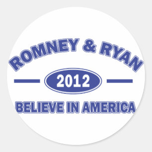 Romney And Ryan 2012 Classic Round Sticker