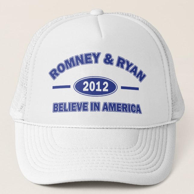 Romney and Ryan Believe Trucker Hat (Front)