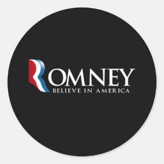Romney - Believe in America - Classic Round Sticker