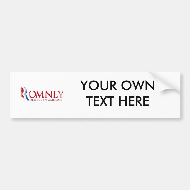 Romney - Believe in America (red) Bumper Sticker (Front)