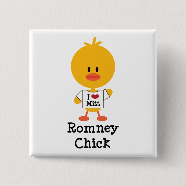 Romney Chick Button I Heart Mitt (Front)