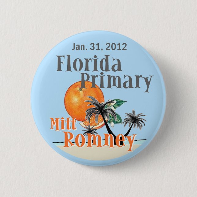 Romney Florida 6 Cm Round Badge (Front)