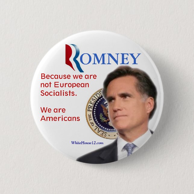 Romney for President 6 Cm Round Badge (Front)
