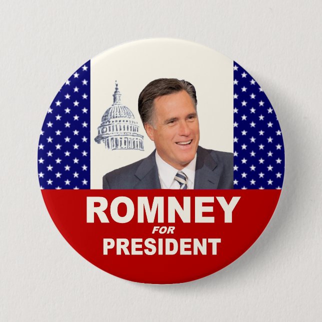 Romney for President 7.5 Cm Round Badge (Front)