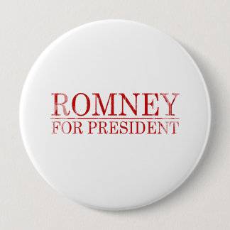 ROMNEY FOR PRESIDENT (Red) 10 Cm Round Badge