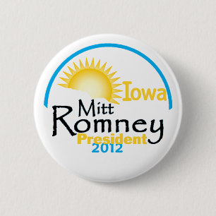 Romney IOWA 6 Cm Round Badge