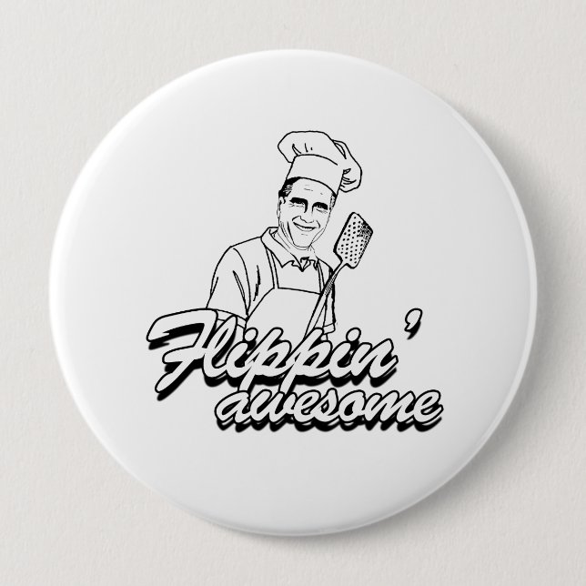 ROMNEY IS FLIPPIN' AWESOME.png 10 Cm Round Badge (Front)