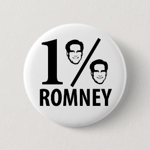 Romney, Mister One Percent 6 Cm Round Badge