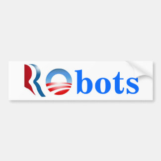 Romney Obama Robots Bumper Sticker