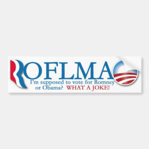 Romney/Obama ROTFLMAO Bumper Sticker