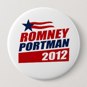 ROMNEY PORTMAN VP STAR BANNER.png 10 Cm Round Badge
