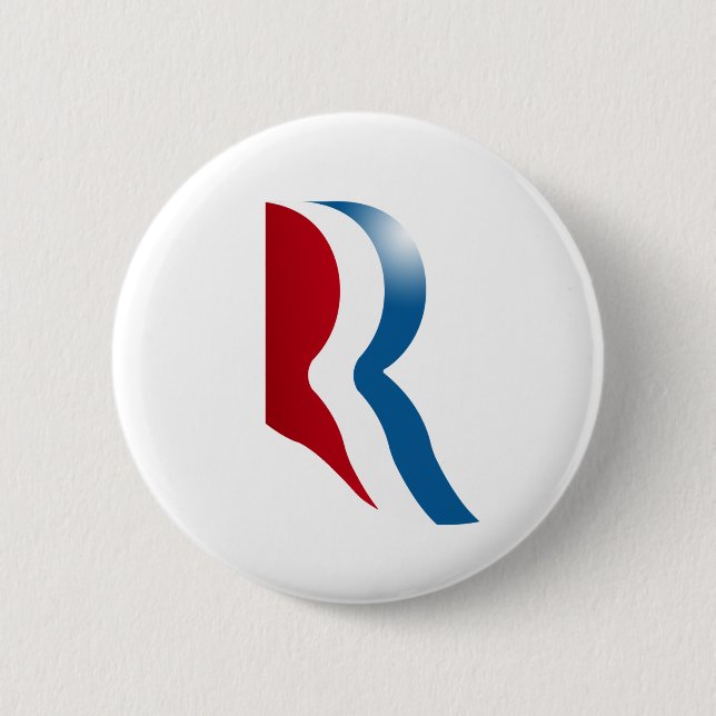 ROMNEY R LOGO 6 CM ROUND BADGE (Front)