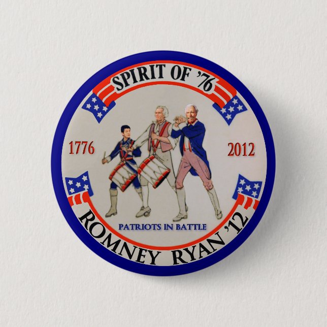 Romney Ryan '12 6 Cm Round Badge (Front)