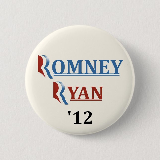 Romney Ryan '12 6 Cm Round Badge (Front)