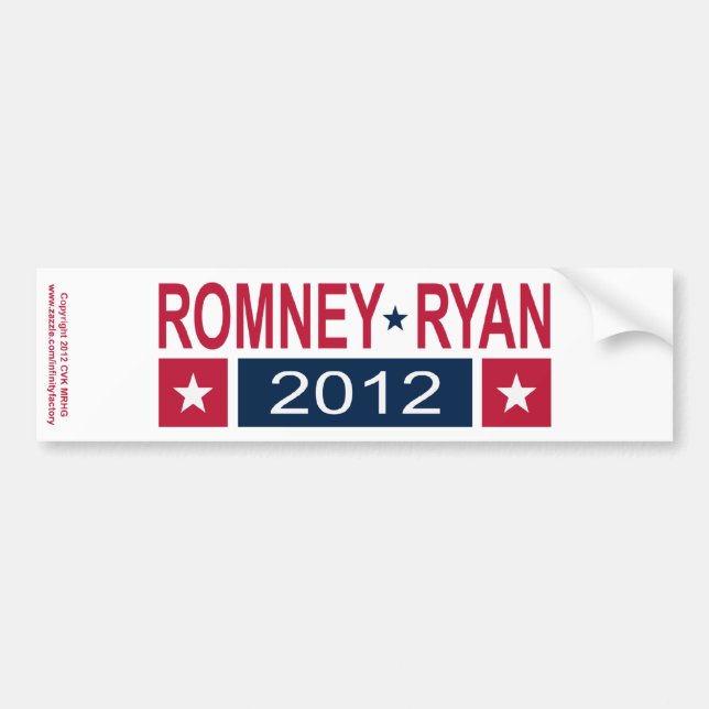 Romney Ryan 2012 Bumper Sticker (Front)