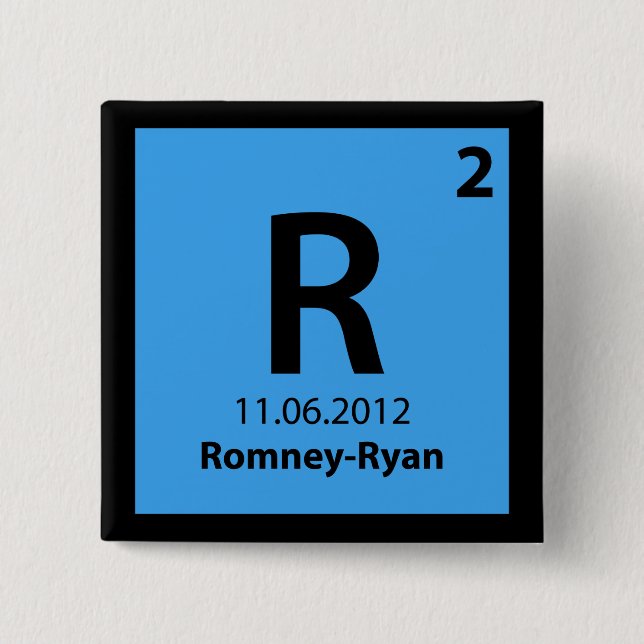 Romney Ryan 2012 Elemental Campaign Button (Front)