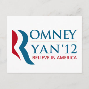 Romney / Ryan 2012 for US President and VP Postcard