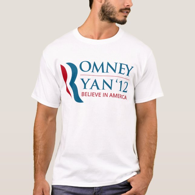 Romney / Ryan 2012 for US President and VP T-Shirt (Front)
