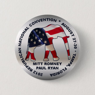 Romney Ryan 2012 GOP Convention 6 Cm Round Badge