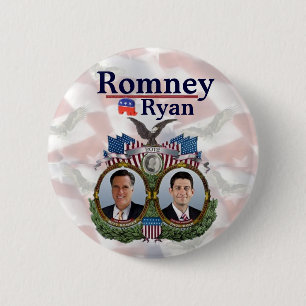 Romney Ryan 2012 Jugate 6 Cm Round Badge