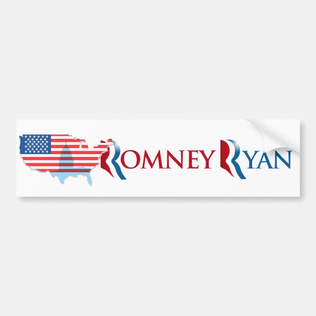 ROMNEY RYAN 2012 -.png Bumper Sticker (Front)