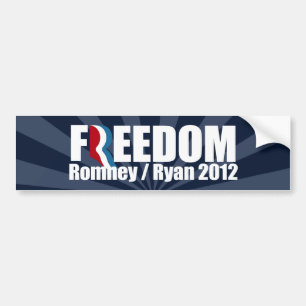 ROMNEY RYAN ARE FREEDOM -.png Bumper Sticker
