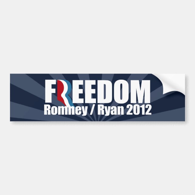 ROMNEY RYAN ARE FREEDOM -.png Bumper Sticker (Front)