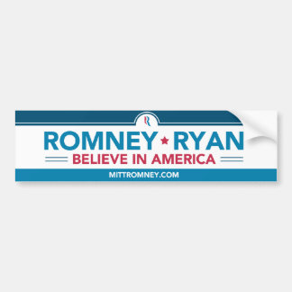 Romney Ryan Believe IN America Bumper Sticker