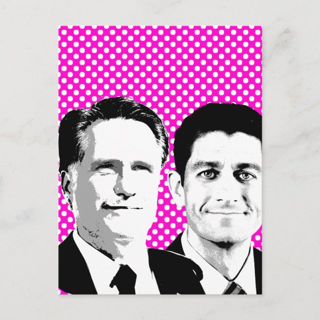 ROMNEY RYAN BUST.png Postcard (Front)