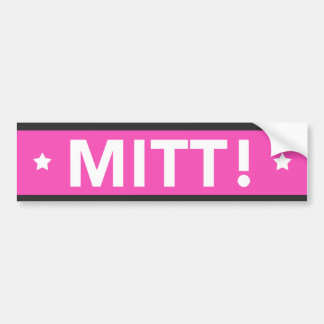 Romney Ryan MITT! Bumper Sticker (Pink)