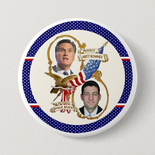 Romney / Ryan Patriots 7.5 Cm Round Badge