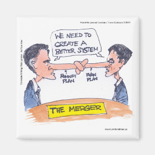 Romney Ryan Pinocchio Merger Funny Gifts & Tees Magnet