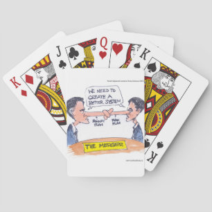 Romney Ryan Pinocchio Merger Funny Gifts & Tees Playing Cards